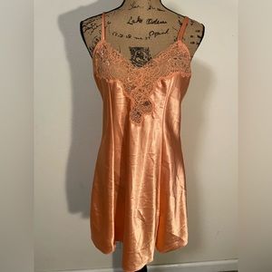 vintage Victoria secrets orange slip dress